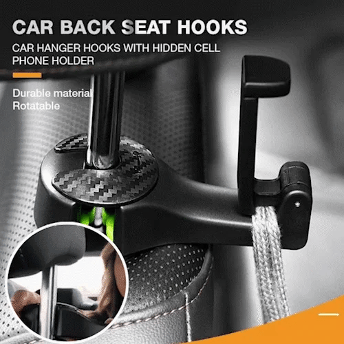 2 in 1 Car Headrest Hidden Hook