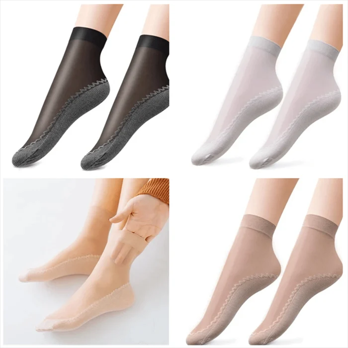 Silky Anti Slip Cotton Socks