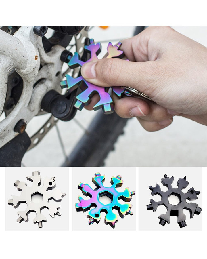Portable 18 In 1 Mini Snowflake Pocket Multitool