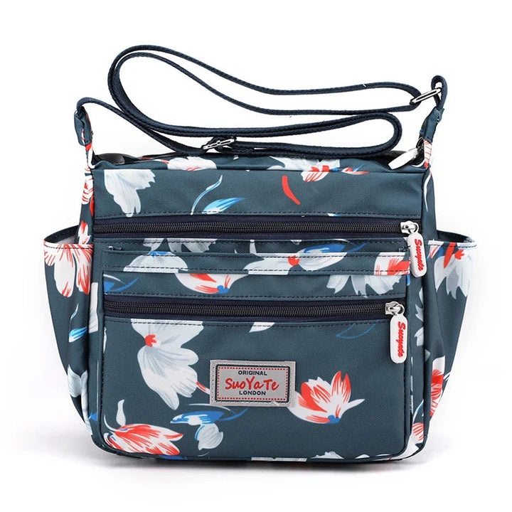 Multi layered Floral Pattern Waterproof Canvas Bag for Women