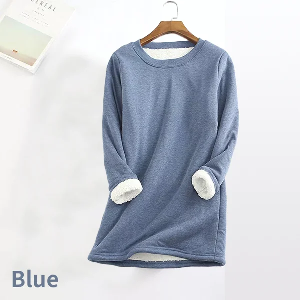 Womens NEW Casual Cotton Round Neck Solid Sweatshirt