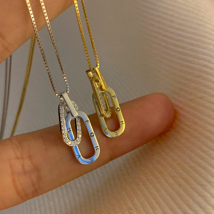 Mother And Daughter Forever Linked Together Necklace