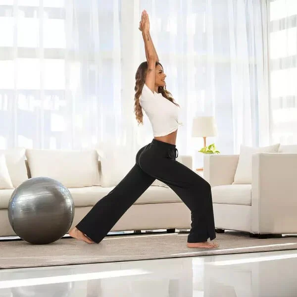 Womens Wide Leg Casual Loose Yoga Sweatpants