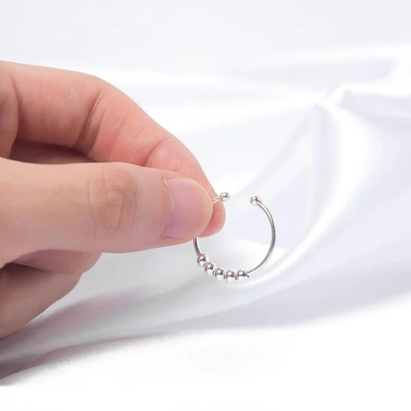 7 Charm Beads Open Design Ring
