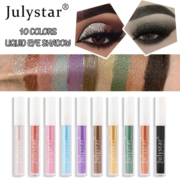 JULYSTAR 10 Colors Liquid Glitter Eyeshadow Set