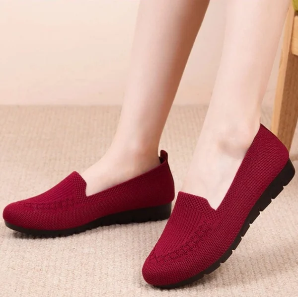 2022 Casual Shoes Womens Mesh Breathable Slip on Flat Shoes Ladies Loafers
