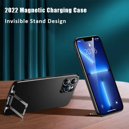 New 2022 Invisible Bracket Magnetic Charging Case for iPhone
