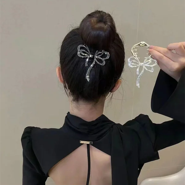 Bow light luxury premium feeling hairpin