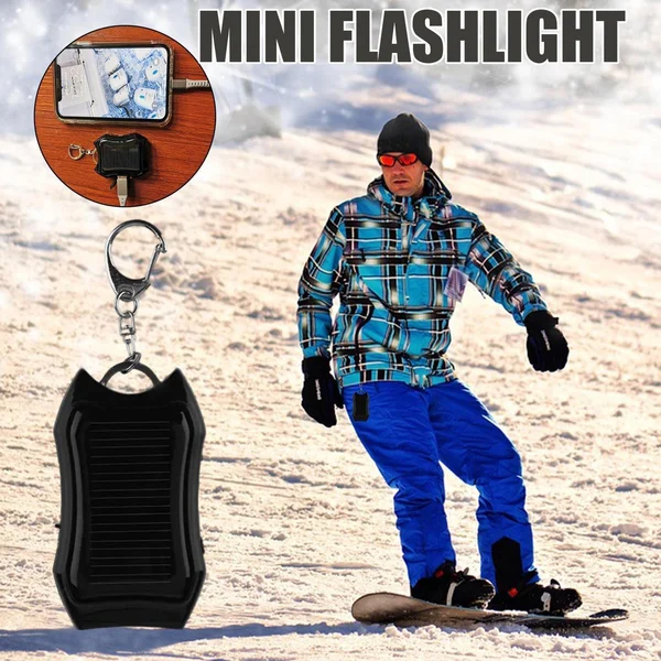 1000mAH Solar Power Bank Keychain