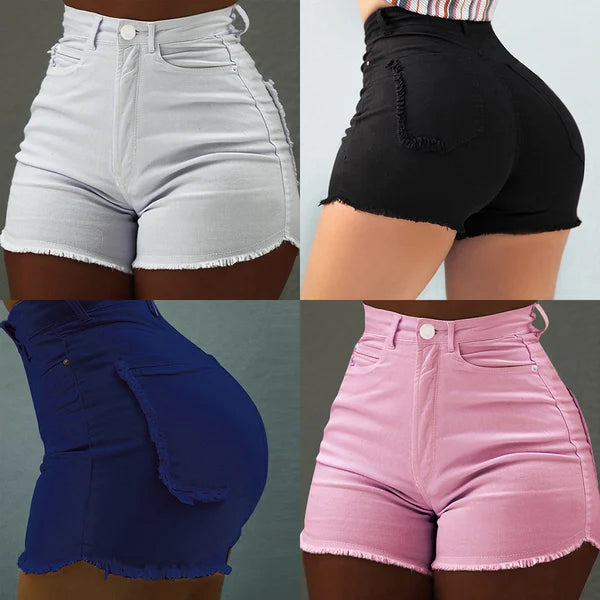 High Waisted Denim Shorts