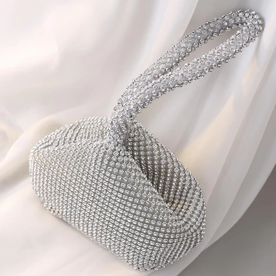 Fashion Vintage Womens Triangle Glitter Handbag