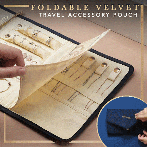 Foldable Velvet Travel Jewelry Organizer
