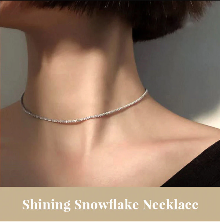 Shining Snowflake Necklace Bracelet