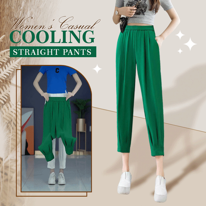 Womens Casual Cooling Straight Pants