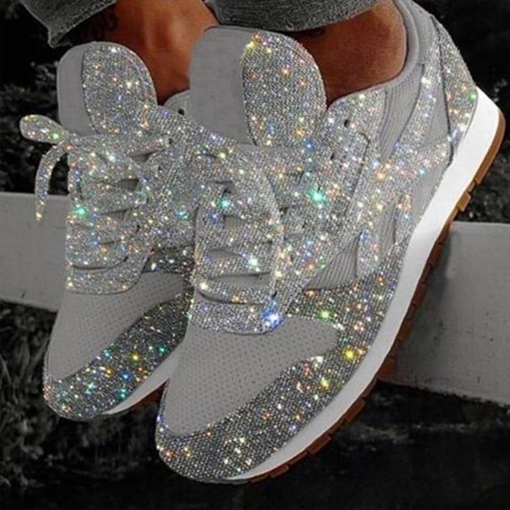 New Style Women s Casual Shoes Thick and Shiny Shoes