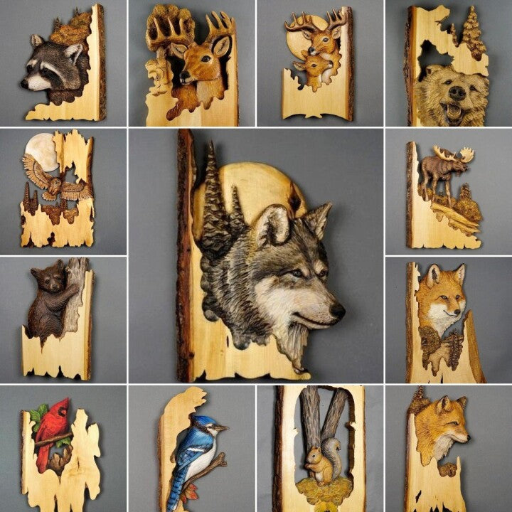 Animal Carving Handcraft Wall Hanging