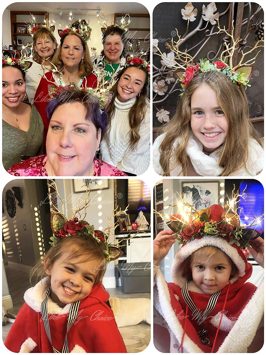 Reindeer Headband-Christmas Reindeer Antler