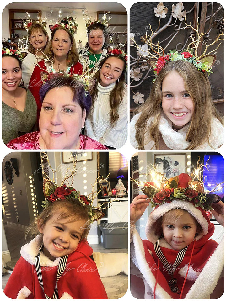 Reindeer Headband-Christmas Reindeer Antler