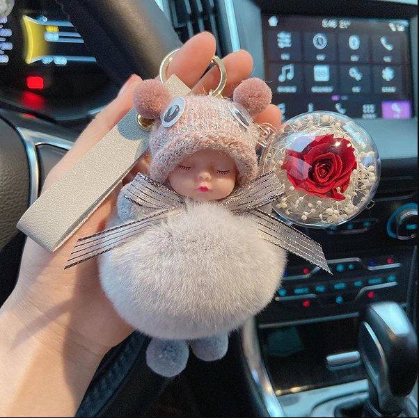 Super Cute Furry Doll Keychain