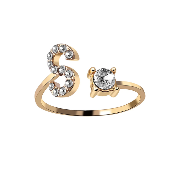 Initial Letter Ring with Zirconia