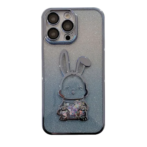 Gradient Glitter Quicksand Rabbit Case Cover For iPhone
