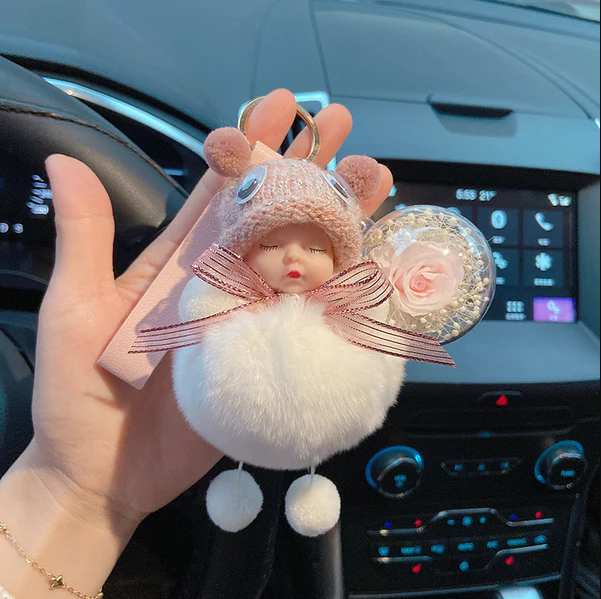 Super Cute Furry Doll Keychain