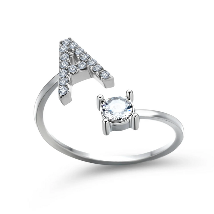Initial Letter Ring with Zirconia