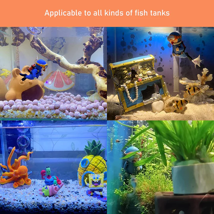 Lovely Diver Fish Tank Decorations