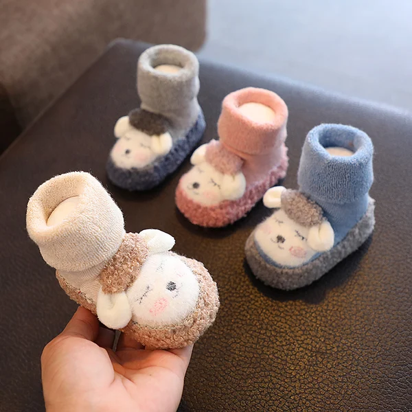 2022 Baby Cartoon Plush Cotton Toddler Shoes
