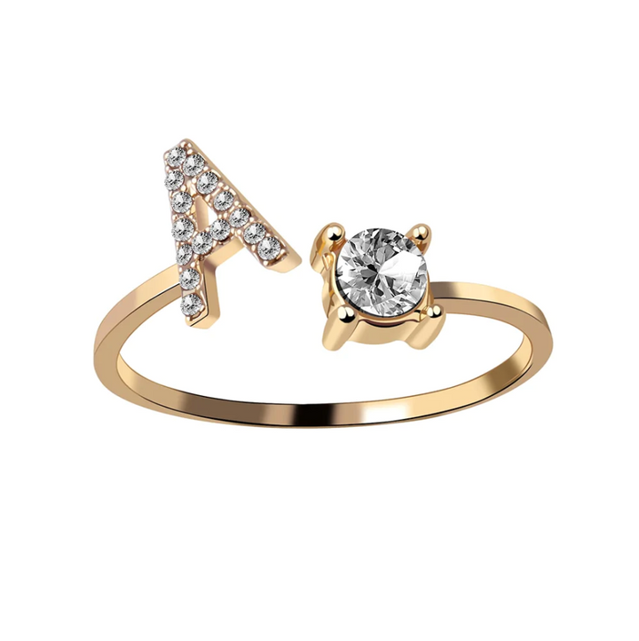Initial Letter Ring with Zirconia