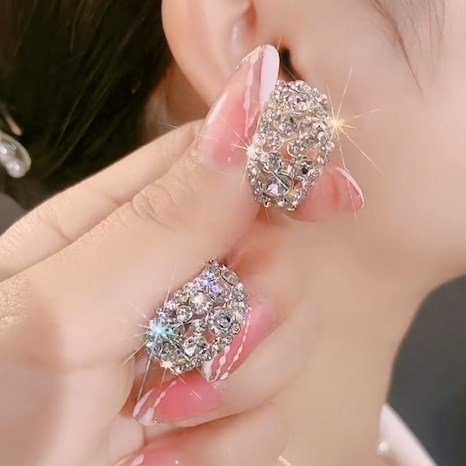 Full Diamond Sparkle Earrings