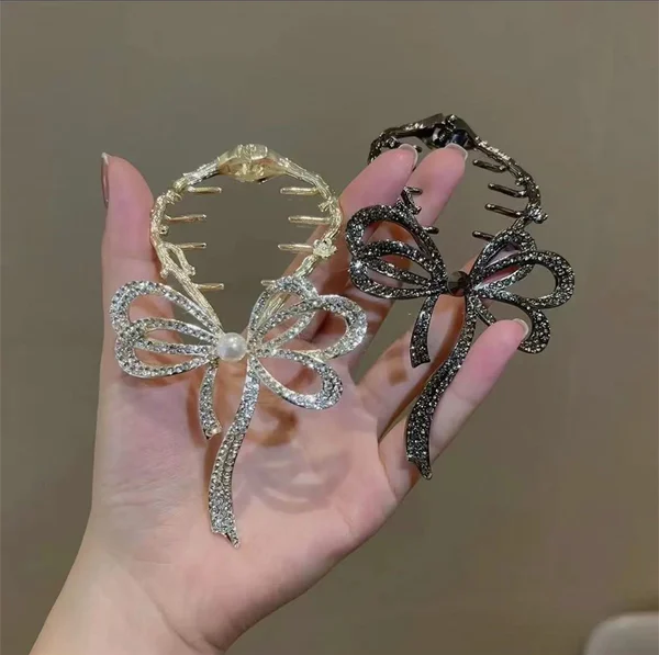 Bow light luxury premium feeling hairpin