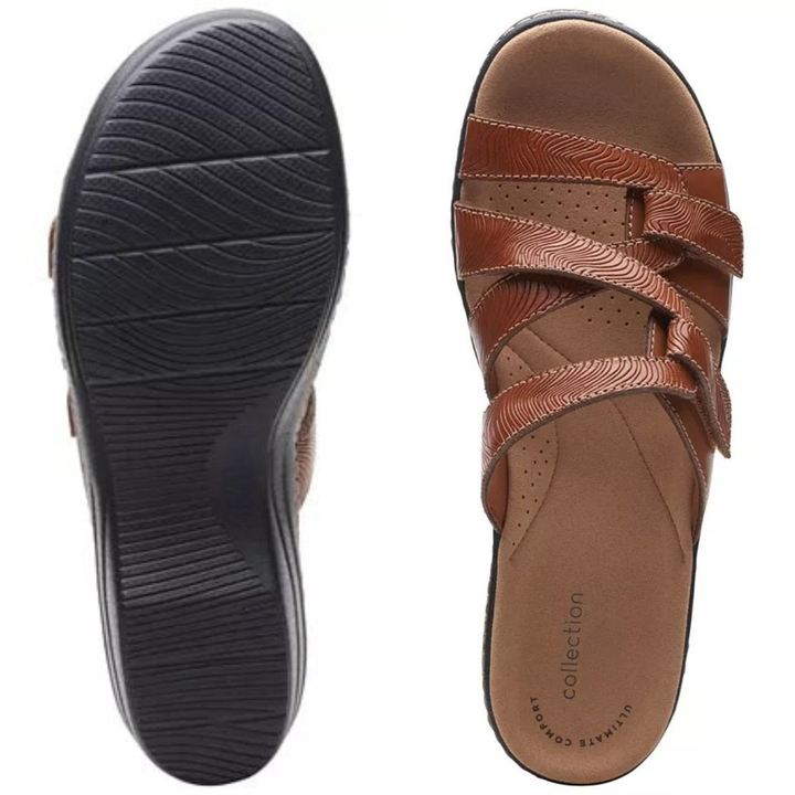2022 Soft Bottom Massage Orthopedic Wedge Slide Sandals