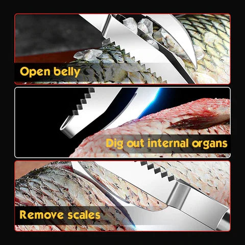 Fish Scale Knife Cut Scrape Dig 3 in 1