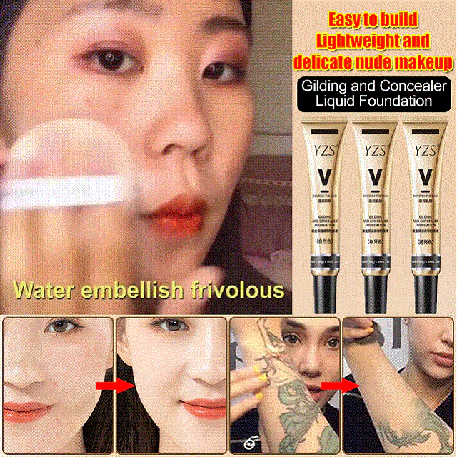 YZS GLITTER MOISTURIZING CONCEALER LIQUID FOUNDATION