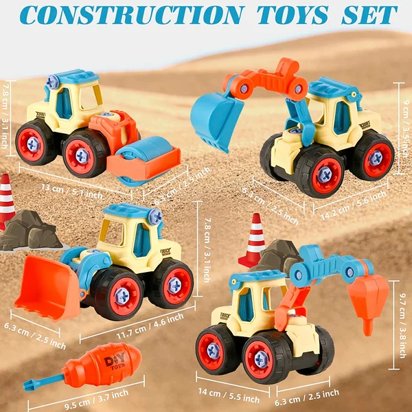 Construction Truck Toys Set