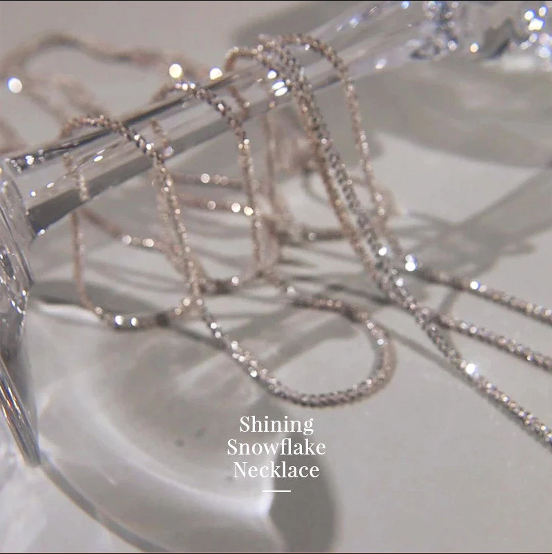 Shining Snowflake Necklace Bracelet