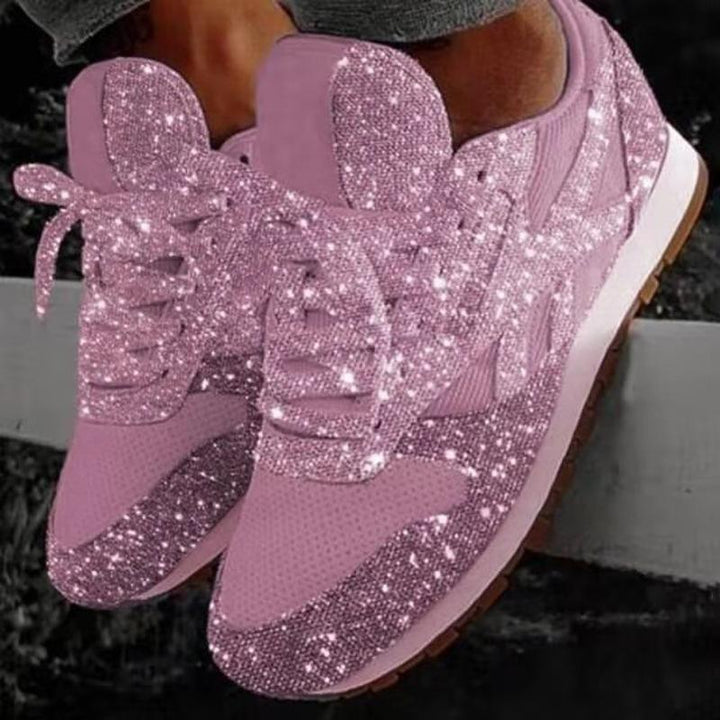 New Style Women s Casual Shoes Thick and Shiny Shoes