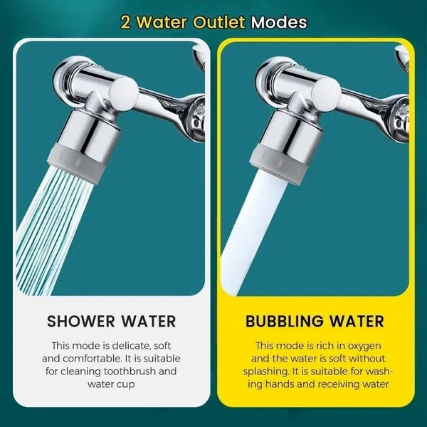 Rotating 1080° robotic arm faucet