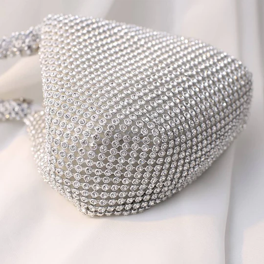 Fashion Vintage Womens Triangle Glitter Handbag