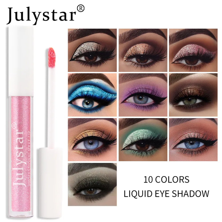 JULYSTAR 10 Colors Liquid Glitter Eyeshadow Set