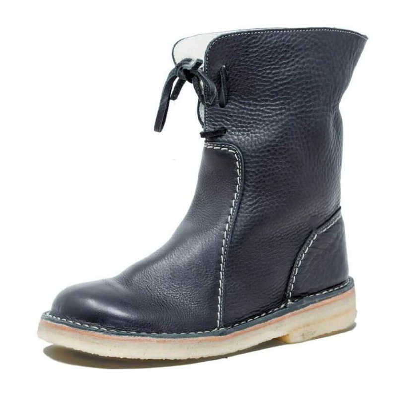 Ladies high top flat shoes stretch boots