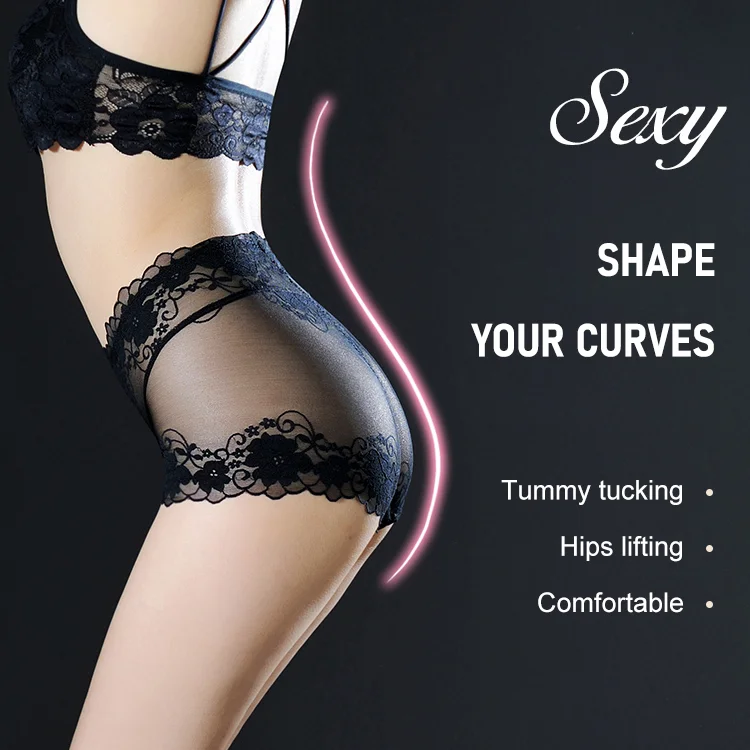Mesh See Through Tummy Tucking Hips Lifting Panties