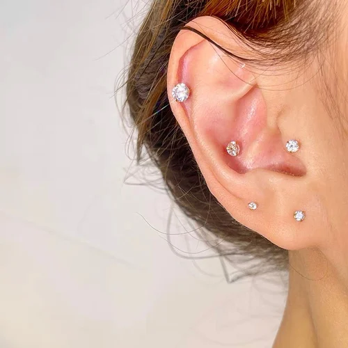 Magnetic Zircon Stud  Ear Clip