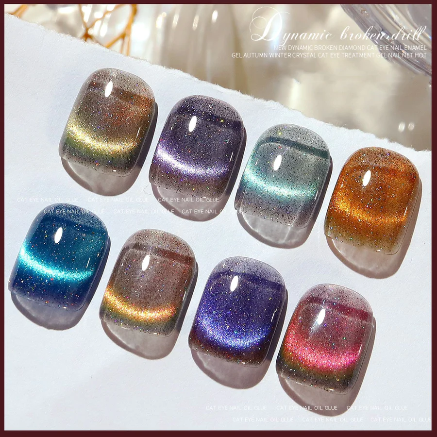 CAT MAGNETIC GEL NAIL POLISH SEMI PERMANENT DYNAMIC GLITTER