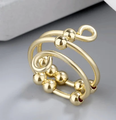 Circle Beads Fidget Ring