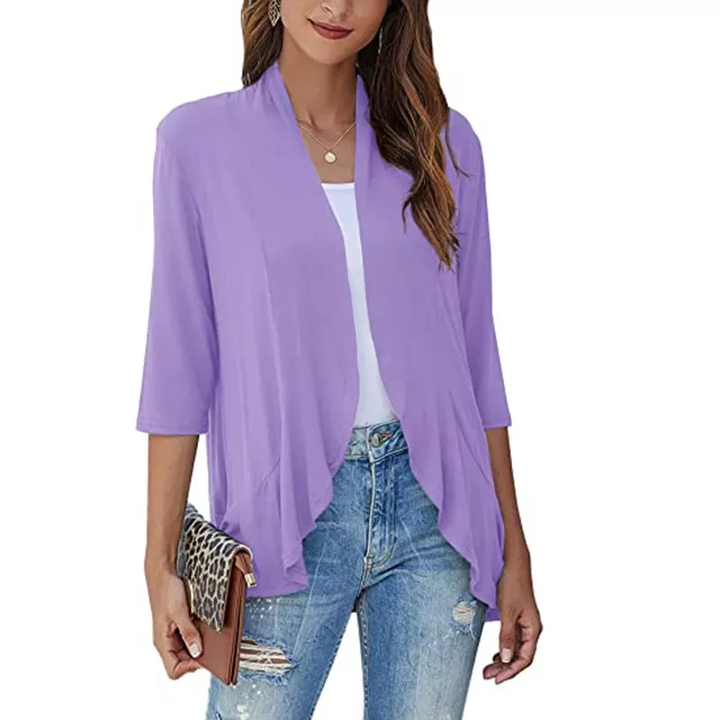 WOMENS CASUAL LIGHTWEIGHT OPEN FRONT CARDIGANS