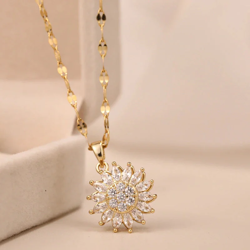 Spinning Sunflower Necklace