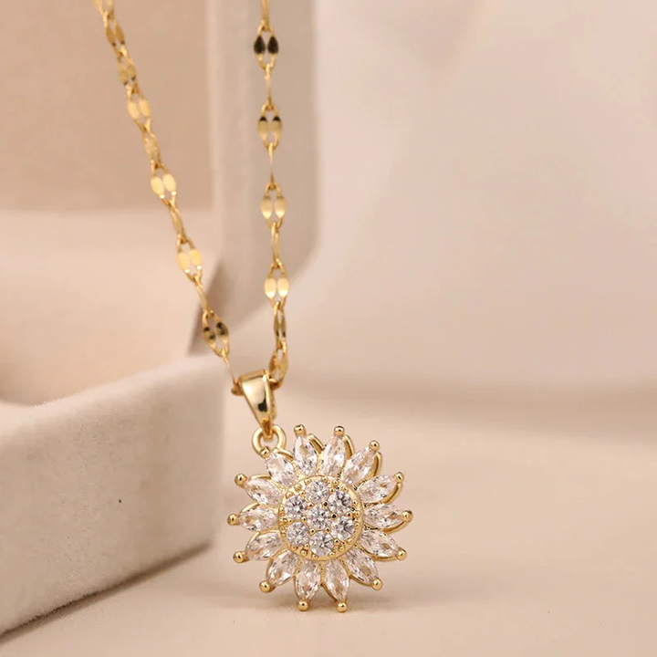 Spinning Sunflower Necklace