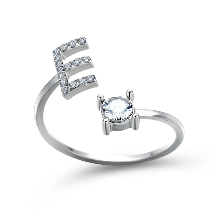 Initial Letter Ring with Zirconia